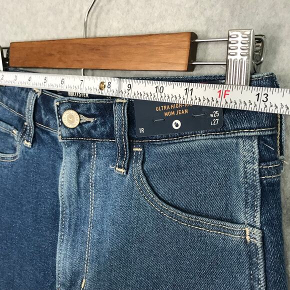 Hollister Jeans Size 1R Mom Patchwork Baggy Loose Colorblock Grunge W25xL27 - Picture 6 of 12